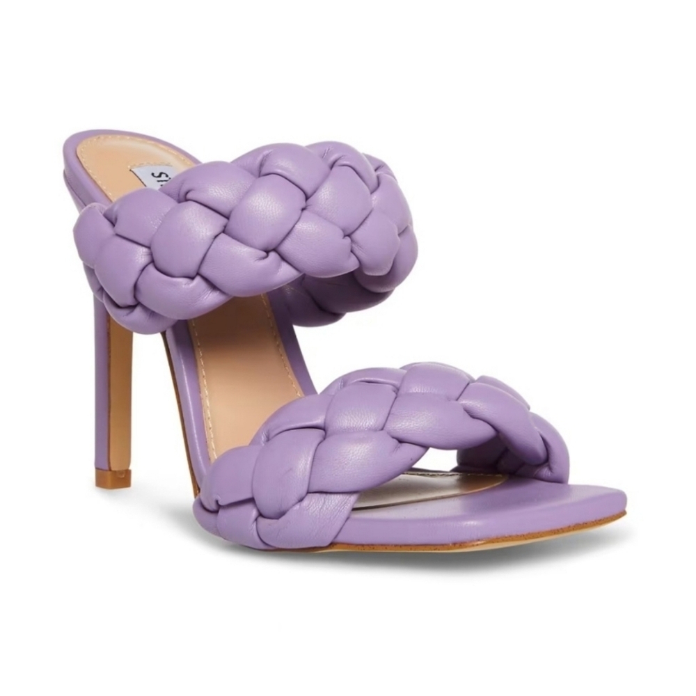 Steve Madden Women's Kenley Lavender Square Toe Dress Sandals, Size 6.5
